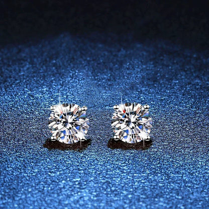 [AW]FOUR-PRONG MOISSANITE EARRINGS