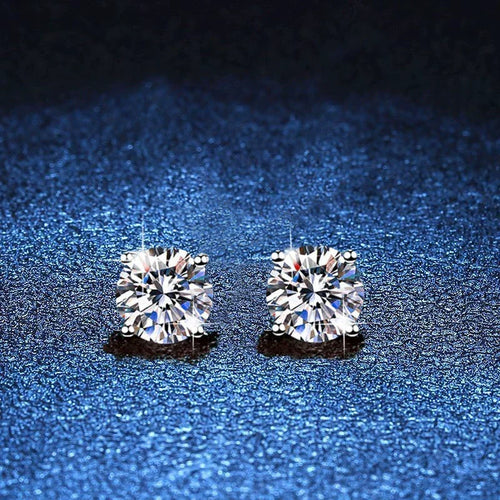 [AW]FOUR-PRONG MOISSANITE EARRINGS