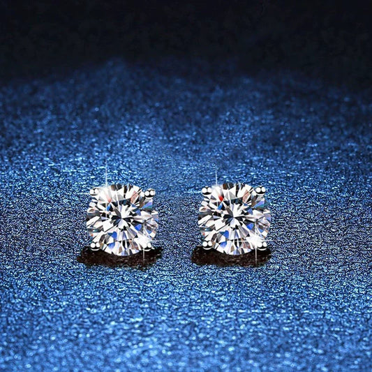 [AW]FOUR-PRONG MOISSANITE EARRINGS