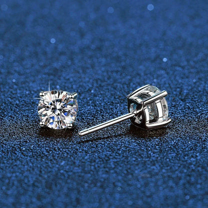 [AW]FOUR-PRONG MOISSANITE EARRINGS