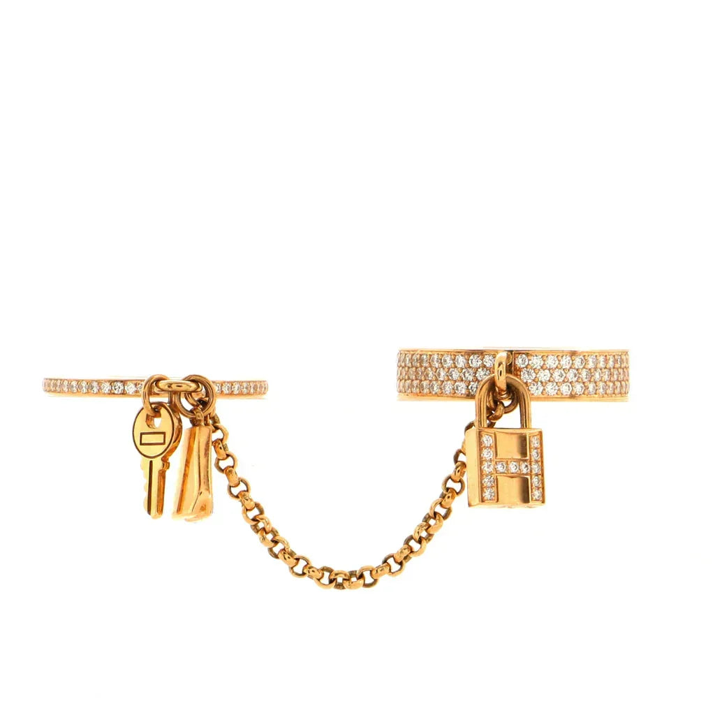 [AW]HM KELLY CLOCHETTE DOUBLE RING IN  WITH DIAMONDS