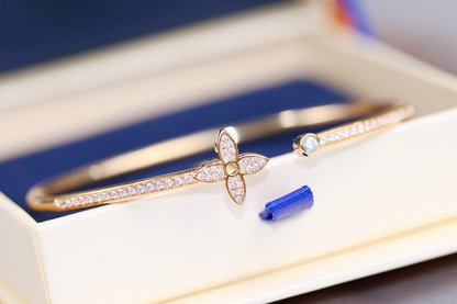[AW]IDYLLE ROSE GOLD OPEN BRACELET DIAMOND PAVED