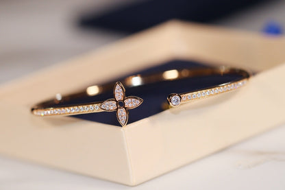 [AW]IDYLLE GOLD OPEN BRACELET DIAMOND PAVED
