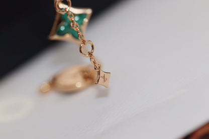 [AW]STAR AND SUN 4 MOTIF ROSE GOLD MALACHITE BRACELET