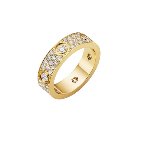 [AW]LOVE 5.5MM FULL-PAVÉ 6-DIAMOND RING