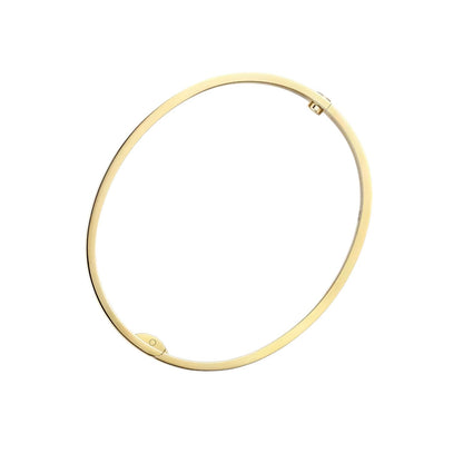 [AW]CLASSIC 6.1MM LOVE SINGLE-SCREW CLOSURE BANGLE - 4-DIAMOND