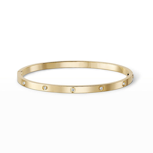 [AW]LOVE 3.65MM SMALL MODEL BANGLE - 10-DIAMOND