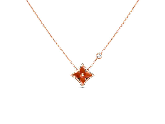 [AW]STAR NECKLACE ROSE GOLD 1 DIAMOND