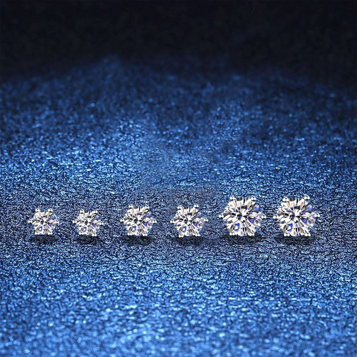 [AW]SIX-PRONG MOISSANITE EARRINGS