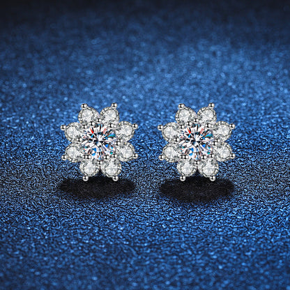 [AW]RADIANT SUNFLOWER MOISSANITE STUD EARRINGS