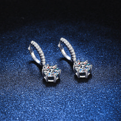 [AW]CLASSIC 6-PRONG MOISSANITE DROP EARRINGS
