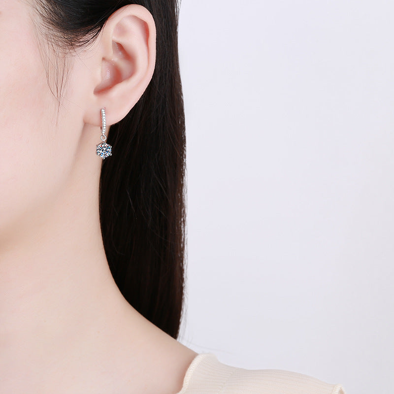 [AW]CLASSIC 6-PRONG MOISSANITE DROP EARRINGS
