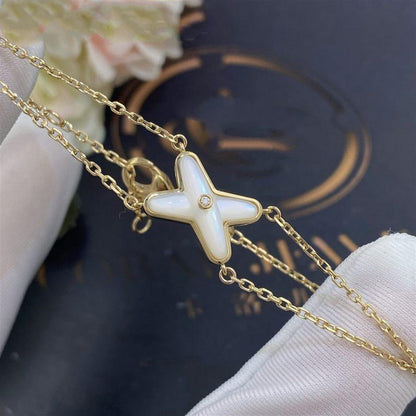 [AW]JEUX BRACELET WHITE MOP GOLD 1 DIAMOND
