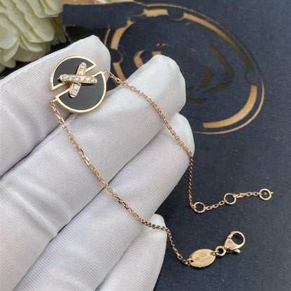 [AW]JEUX DE BRACELET ONYX ROSE GOLD DIAMOND