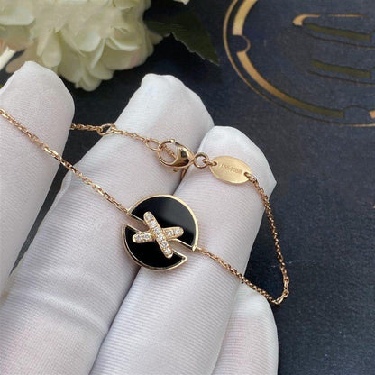 [AW]JEUX DE BRACELET ONYX ROSE GOLD DIAMOND