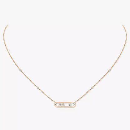 [AW]MOVE PAVÉ PENDANT 4 MOVING DIAMONDS NECKLACE