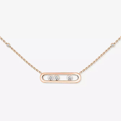 [AW]MOVE PAVÉ PENDANT 4 MOVING DIAMONDS NECKLACE
