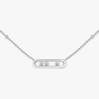 [AW]MOVE PAVÉ PENDANT 4 MOVING DIAMONDS NECKLACE
