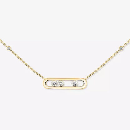 [AW]MOVE PAVÉ PENDANT 4 MOVING DIAMONDS NECKLACE