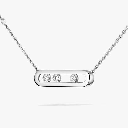 [AW]MOVE PAVÉ PENDANT 4 MOVING DIAMONDS NECKLACE