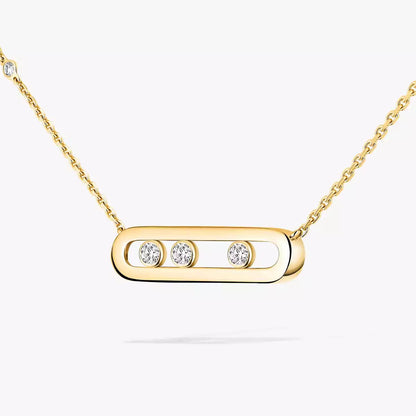 [AW]MOVE PAVÉ PENDANT 4 MOVING DIAMONDS NECKLACE